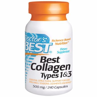 Коллаген Doctor's BEST Collagen Types 1&3 500 mg 240 таб