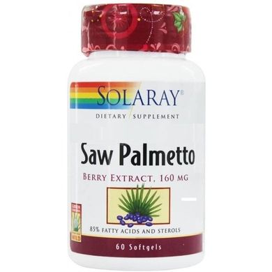 Со Пальметто Solaray Saw Palmetto berry extract 60 капсул