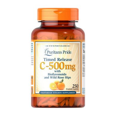 Вітамін С Puritan's Pride Vitamin C-500 mg with Bioflavonoids and Wild Rose Hips (250 капс)