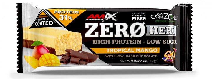 Протеиновый батончик Amix-Nutrition Zero Hero 65 грамм Тропический манго