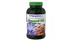 Органическое льняное масло Piping Rock Flaxseed Oil 1000 mg 180 капсул