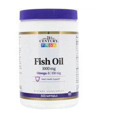 Омега 3 21st Century Omega 3 Fish Oil 1000 mg 300 капсул Риб'ячий жир