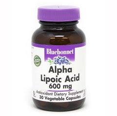 Альфа Ліпоєва Кислота 600 мг, Bluebonnet Nutrition, 30 рослинних капсул