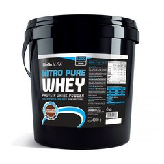 Сироватковий протеїн концентрат BioTech Nitro Pure Whey 4000 г нітро chocolate