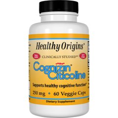 Цитиколін 250мг, Cognizin, Healthy Origins, 60 гелевих капсул