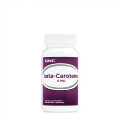 Бета-каротин GNC Beta carotene 6 mg 100 капсул