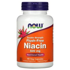 Ниацин Витамин B3 Now Foods (Niacin Vitamin B3) 500 мг 90 вегетарианских капсул