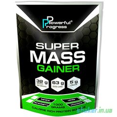 Гейнер для набору маси Powerful Progress Super Mass Gainer 1 кг Гейнер chocolate