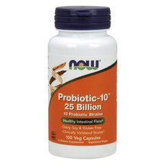 Пробиотический Комплекс Probiotic 25 Billion, NOW, 100 гелевых капсул