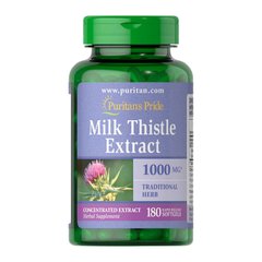 Экстракт молочного чертополоха Puritan's Pride Milk Thistle Extract 1000 mg 180 капсул
