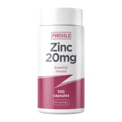 Цинк PureGold Zinc 20 mg 100 таблеток