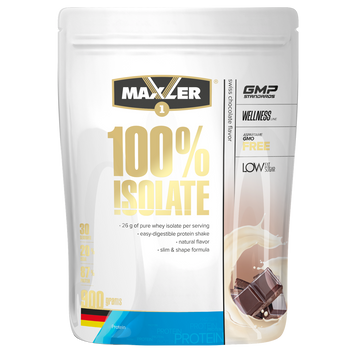 Сироватковий протеїн ізолят Maxler 100% Isolate (450 г) swiss chocolate
