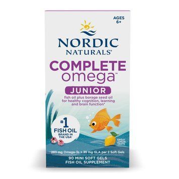 Омега 3 6 9 для Підлітків Nordic Naturals Complete Omega Junior 90 міні капсул lemon