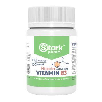 Витамин В3 ниацин Stark Pharm Vitamin B3 Niacin 100 капсулы
