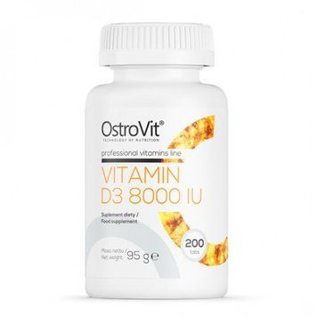 Вітамін Д3 OstroVit Vitamin D3 8000 200 таблеток