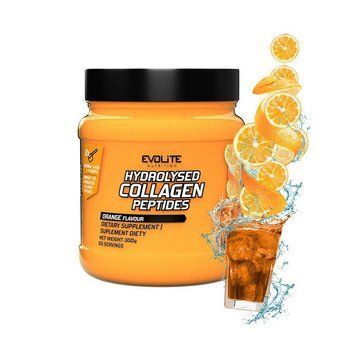 Гідролізовані пептиди колагену Evolite Nutrition Hydrolyzed Collagen Peptides 300 г orange