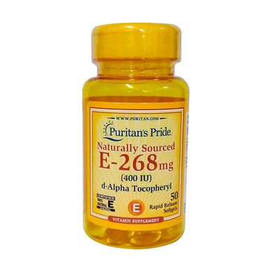 Витамин Е Puritan's Pride Naturally Sourced E-268 мг (400 IU)