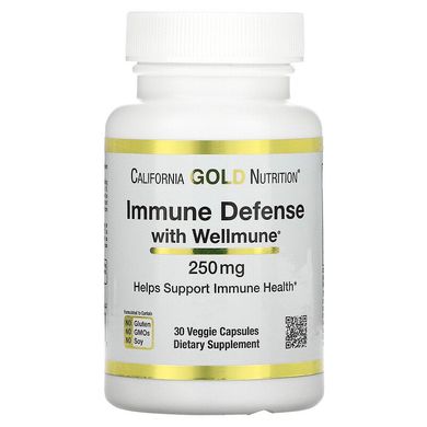 Витамины Для имунитета California Gold Nutrition Immune Defense with Wellmune Beta-Glucan 250 mg 30 капсул