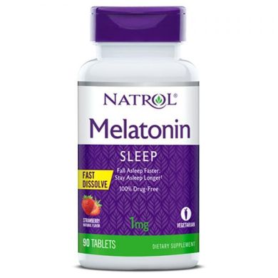Мелатонін Melatonin Fast Dissolve 1 mg - 90 tabs Strawberry