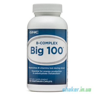 Комплекс вітамінів групи Б GNC B-Complex Big 100 (100 таб)