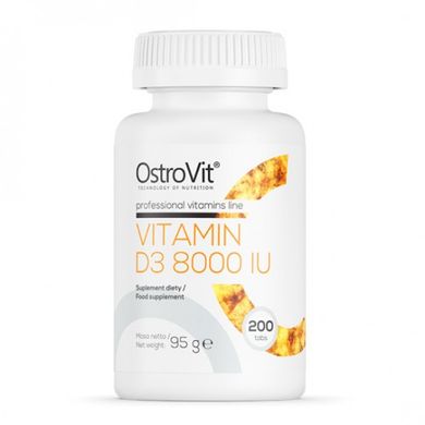 Вітамін Д3 OstroVit Vitamin D3 8000 200 таблеток