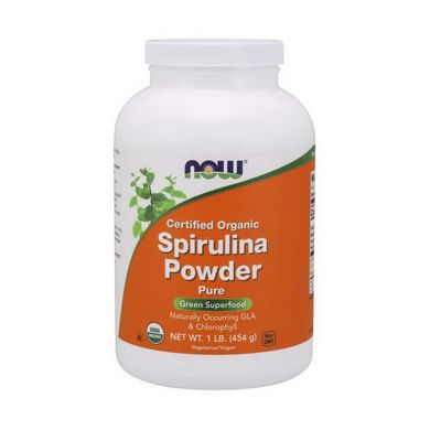 Спіруліна Now Foods Organic Spirulina Powder 454 г