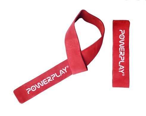 Лямки для тяги PowerPlay 5205 кожа красные