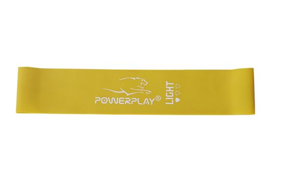 Фітнес гумка PowerPlay 4114 Light Жовта (500*50*0,6 мм.) - супроти 4,5 кг