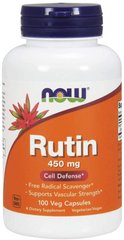 Рутин, Rutin, NOW, 450 мг, 100 вегетарианских капсул