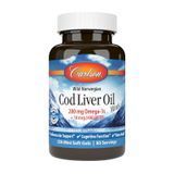 Омега 3 Carlson Labs Cod Liver Oil 280 mg Omega-3s + 10 mcg D3 250 мини капсул