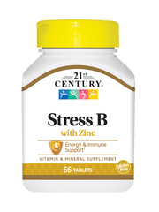 Комплекс витаминов 21st Century Stress B with Zinc (66 таб) 21 век центури