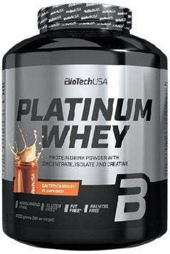 Сироватковий Протеїн BioTechUSA Platinum Whey 2000 г Salted Caramel