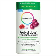 Пробиотики, Вкус ягод, Probiolicious Probiotic Gummies, Delicious Berry Flavor, Rainbow Light, 50 жевательных конфет