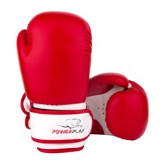 Боксерські рукавиці PowerPlay 3004 JR Червоно-Білі 8 унцій