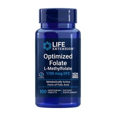 Фолат оптимизированный Life Extension Optimized Folate L-Methylfolate 1700 mcg DFE 100 вег. таблеток