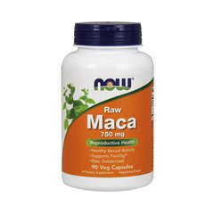 Мака экстракт корня Now Foods Maca 750 mg raw (90 капс)