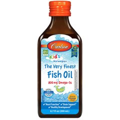 Омега 3 для дітей Carlson Labs Kid's The VeryFinest Fish Oil 800 mg Omega-3s (200 мл) orange