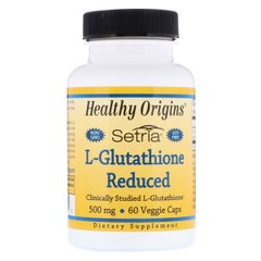 L-Глутатион 500мг, Setria, Healthy Origins, 60 капсул