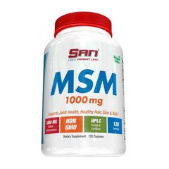 Метилсульфонілметан МСМ SAN MSM 1000 mg 120 капс