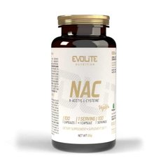 N-ацетилцистеин Evolite Nutrition NAC 300мг 100 вег. капсул