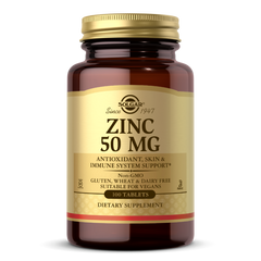 Цинк Solgar Zinc 50 mg (100 таб) солгар