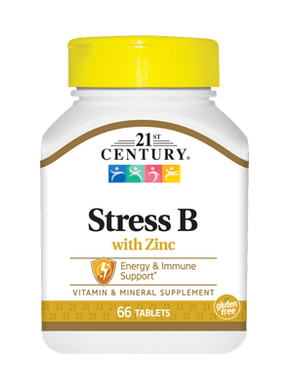 Комплекс витаминов 21st Century Stress B with Zinc (66 таб)