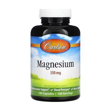 Магній Carlson Labs Magnesium 350mg 180 капсули