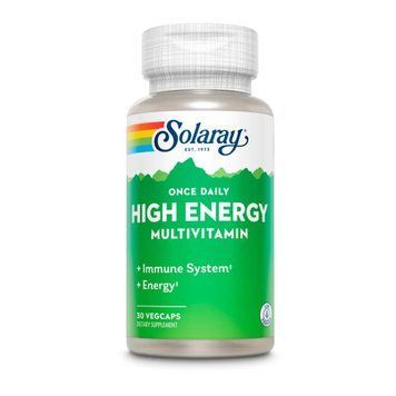 Мультивітаміни, Once Daily High Energy, Solaray, 30 вегетаріанських капсул