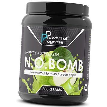 Предтренировочный комплекс Powerful Progress N.O.Bomb 300 грамм Яблоко