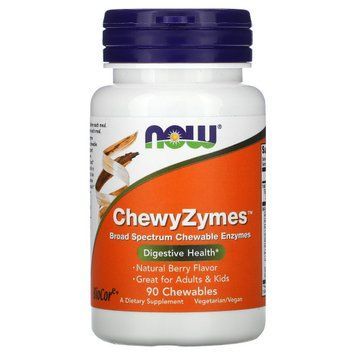 Жевательные Энзимы Now Foods Chewyzymes 90 жев. конфет