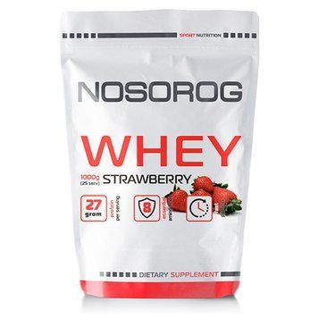 Сывороточный протеин концентрат Nosorog Whey 1000 г носорог клубника