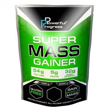 Гейнер для набора массы Powerful Progress Super Mass Gainer 2000 грамм Черничный чизкейк