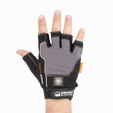 Перчатки для фитнеса и тяжелой атлетики Power System Man&rsquo;s Power PS-2580 Black/Grey XS