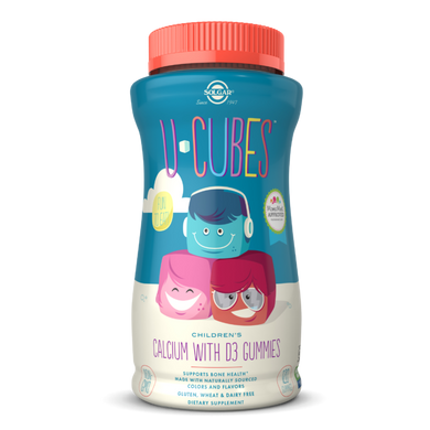 Кальцій для дітей Solgar U-Cubes Children's Calcium with D3 (120 жувачек)